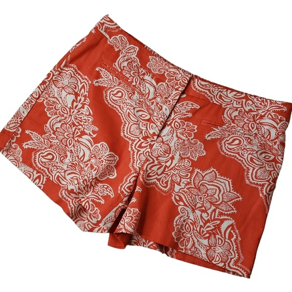 Willi Smith Cotton Pique Abstract Floral Coastal Spring Summer Botanical Shorts - Picture 5 of 14